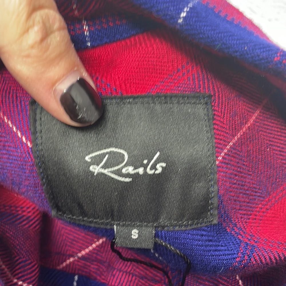 Rails Jordyn Tunic Top In Ruby / Navy Check S G4 - image 5